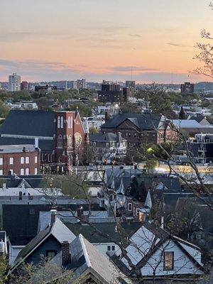 Panoramic Views of Boston, Cambridge Somerville @ The Grand Union Flag @ The Prospect Hill  Monument in Somerville MA.