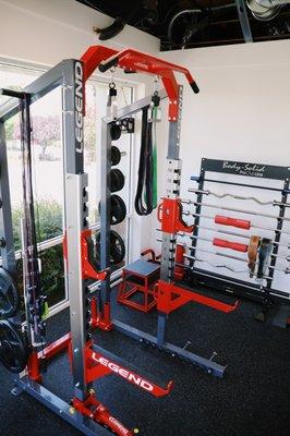 Legends squat rack we use for private trainings and group classes.