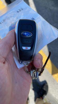 Replacing Subaru Push to start key that customer had lost all previous keys too.