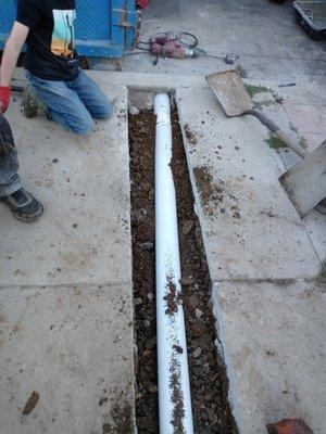 Drainage installation