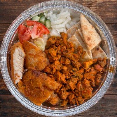 Fish & Chicken Over Salad/Rice