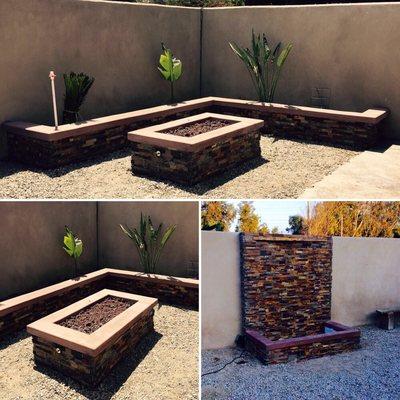 Photo of us developer and property inc -backyard remodeling waterfall and Firepit. CA