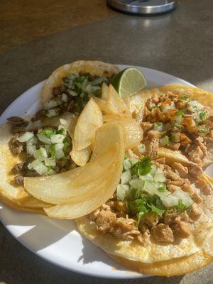 Chicken/steak tacos