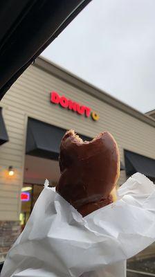 Chocolate twisty donut $1.10