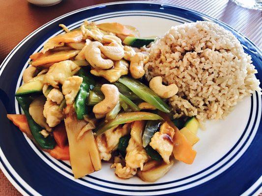 Cashew Chicken with fried rice