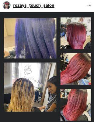 Hair color, cut & style done by Rozay's Touch Salon ‍