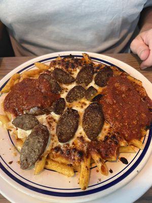 Baked penne with Italian sausage