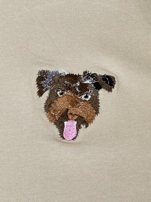 I customized pet photo embroidered T-shirts for my friend