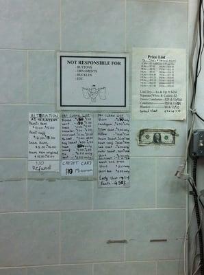 price list