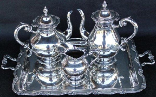 Sterling Silver Tea Service with tray.