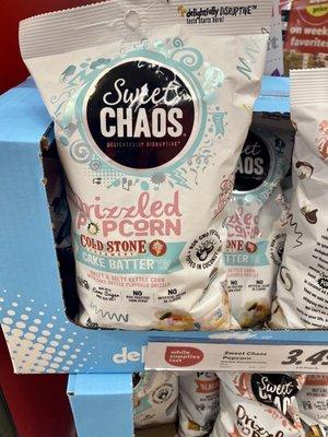 Sweet Chaos drizzled popcorn