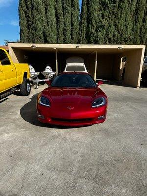 Chevy corvette C6 Received A Maintenance Wash.