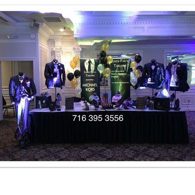 John Paul Tailors booth at the Samuel's grand manor bridal show