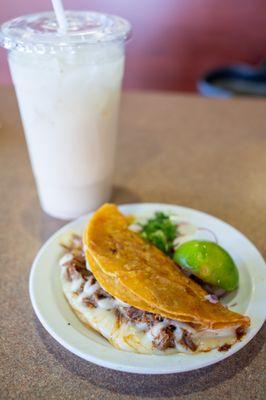 Quesa Birria Taco & Horchata