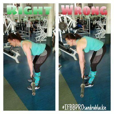 Hip Extension (Deadlift) for glutes & hamstrings. Keep the spine in neutral. No hunching.