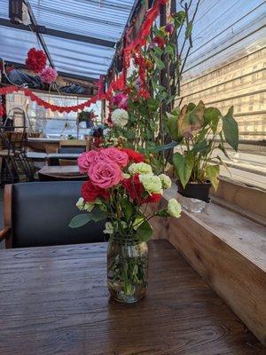 Outdoor dining area