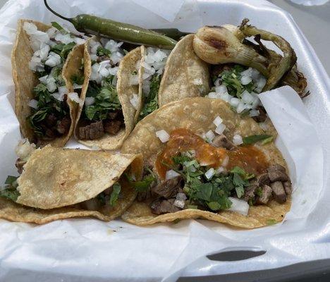 Delicious carne asada tacos