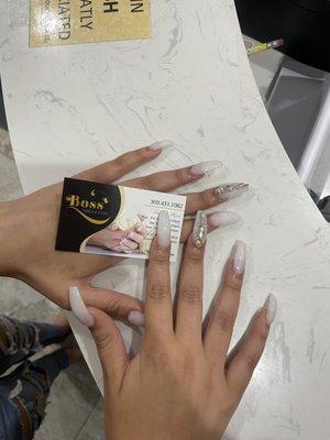 done by mia. Best nails done in a salon!