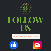 Follow us on social media to stay up with our specials and events!