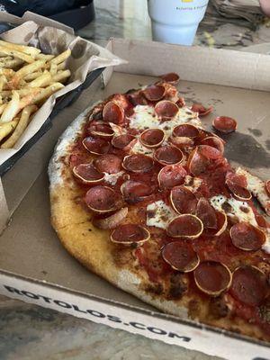 Pepperoni Pizza and Truffle fries