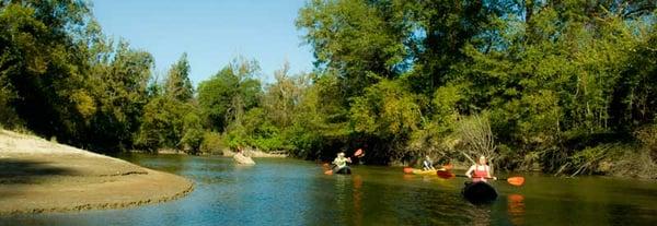 Fun groups kayak together