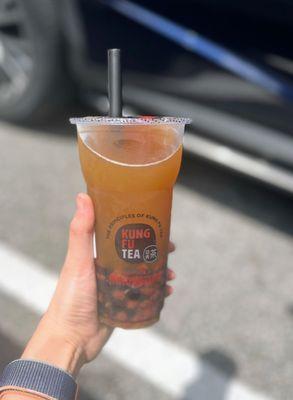 Large passion fruit green tea ($5.50 during happy hour)