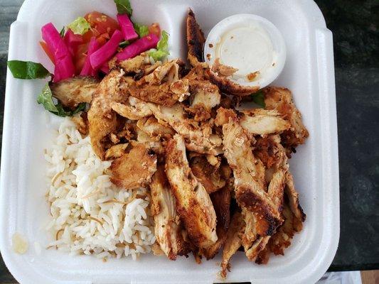 Chicken shawarma plate