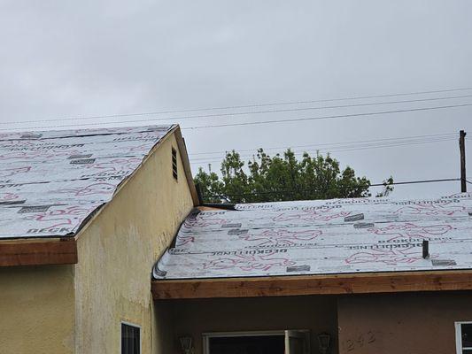 The day my house flooded this how they left the roof exposed knowing a rain storm was coming