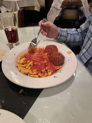 Cavatelli with meatballs