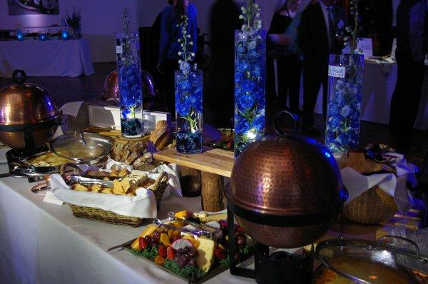 Assorted appetizers from a catered event.