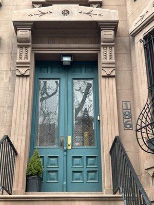 Brownstone detail door pediment