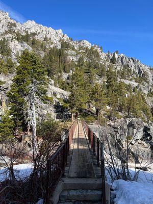 View of bridge about 1/4 mile into the trail