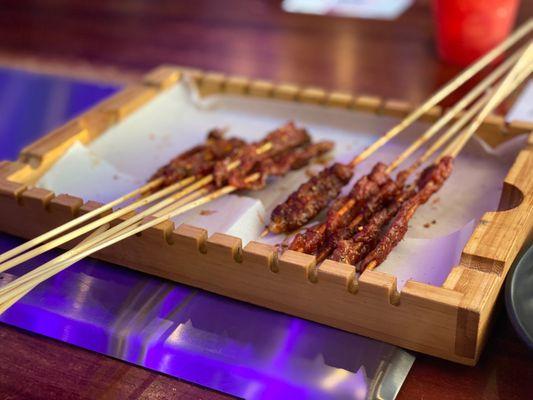 Beef skewers