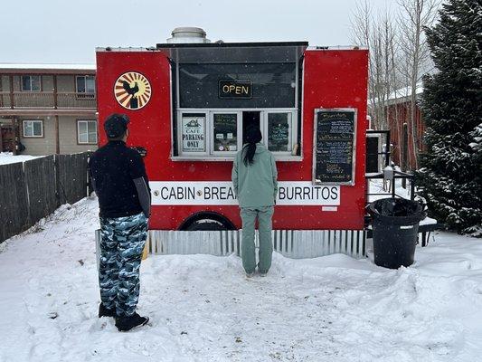 Log Cabin breakfast burritos