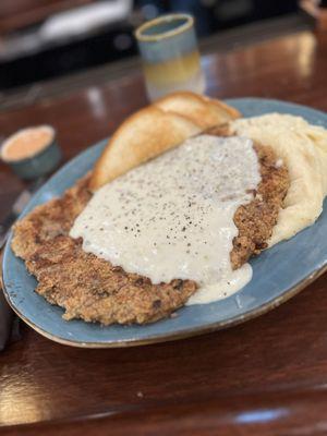 Chicken fried steak lunch, full order. Excellent. 10/10