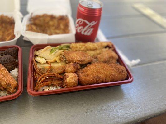 Seafood Bento & Hashbrowns