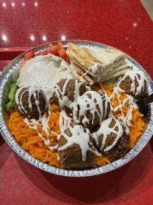 Regular falafel platter, hummus added