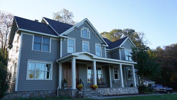 Freshly installed Owens Corning shingles