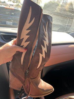 Dingo brand, real leather, for only $45, and they look like they've never been worn.