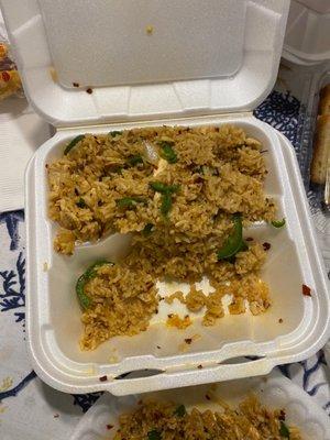 Spicy jalapeño chicken fried rice