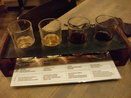 American wine flight