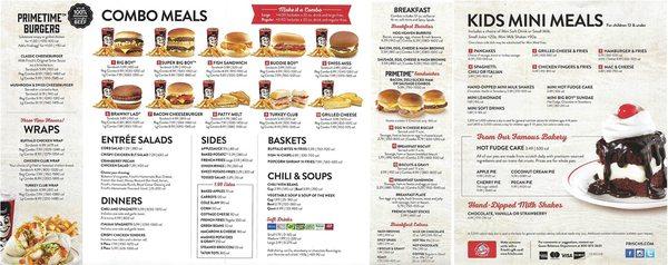 Here's a glance at our menu! We also maintain a hot bar (buffet) daily! Come on in!