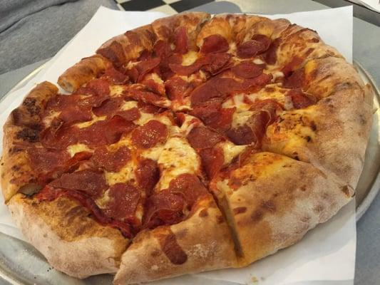 Large Pepperoni Pizza (delicious).