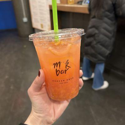 Strawberry yuzu iced tea