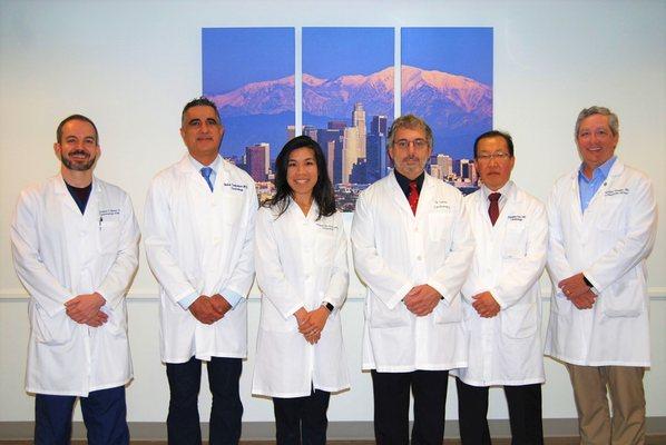 From left to right Dr. Mauer, Dr, Tashakkor, Dr. Young, Dr. Soldo, Dr. Yun and Dr. Giesler