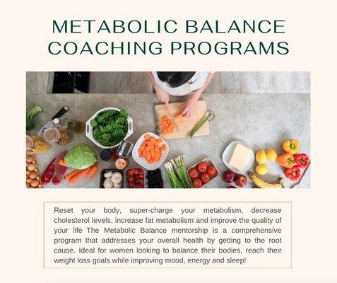 Metabolic Balance Coaching Programs