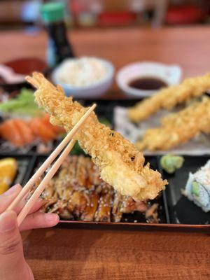 Shrimp tempura is huge