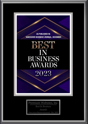 Best in Vancouver website designer from Vancouver Business Journal. Premium Websites