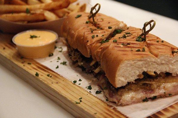 Cuban sandwich and fries