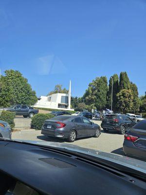 Car wash line in the church parking lot